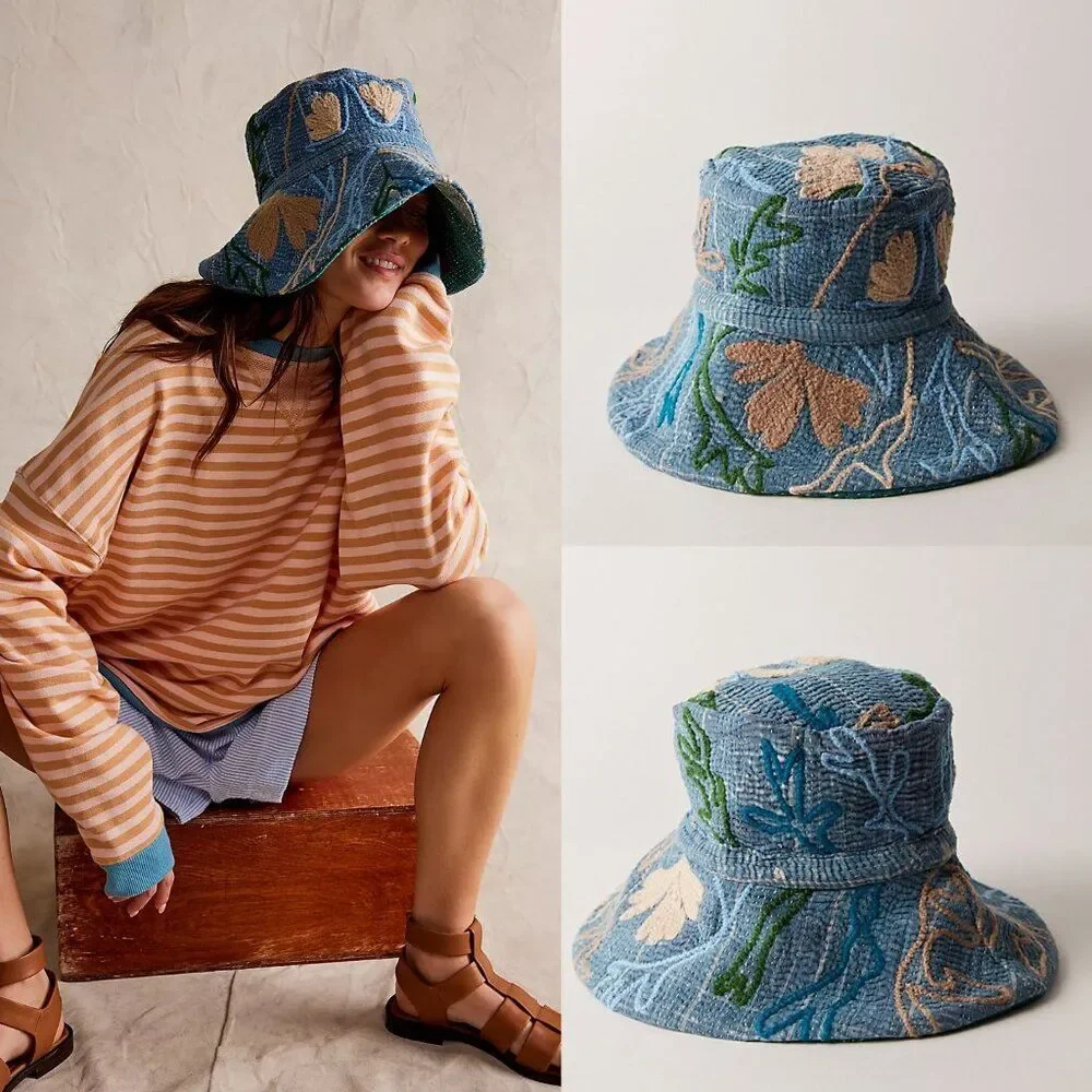 Free People Vintage Kantha Bucket Hat NWOT $98 - Picture 8 of 8